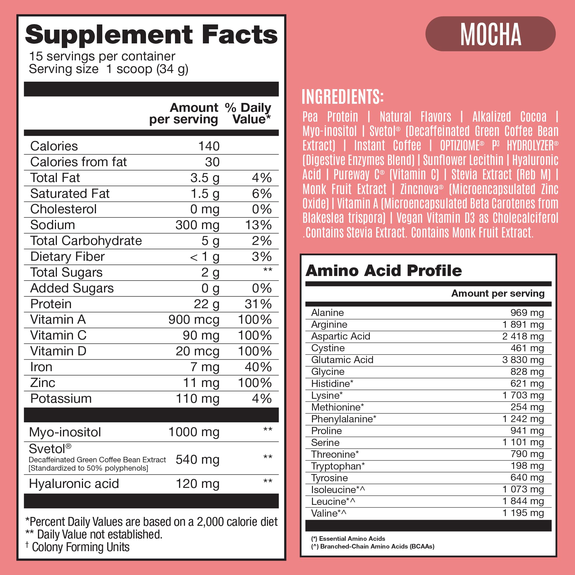 Fitmingo Vegan Protein Powder with Inositol, Collagen Boosters, Hyaluronic Acid and Vitamins | Low Carb, Dairy Free, Low Calorie | 23g Plant Based Blueberry Protein Powder with Myo-Inositol