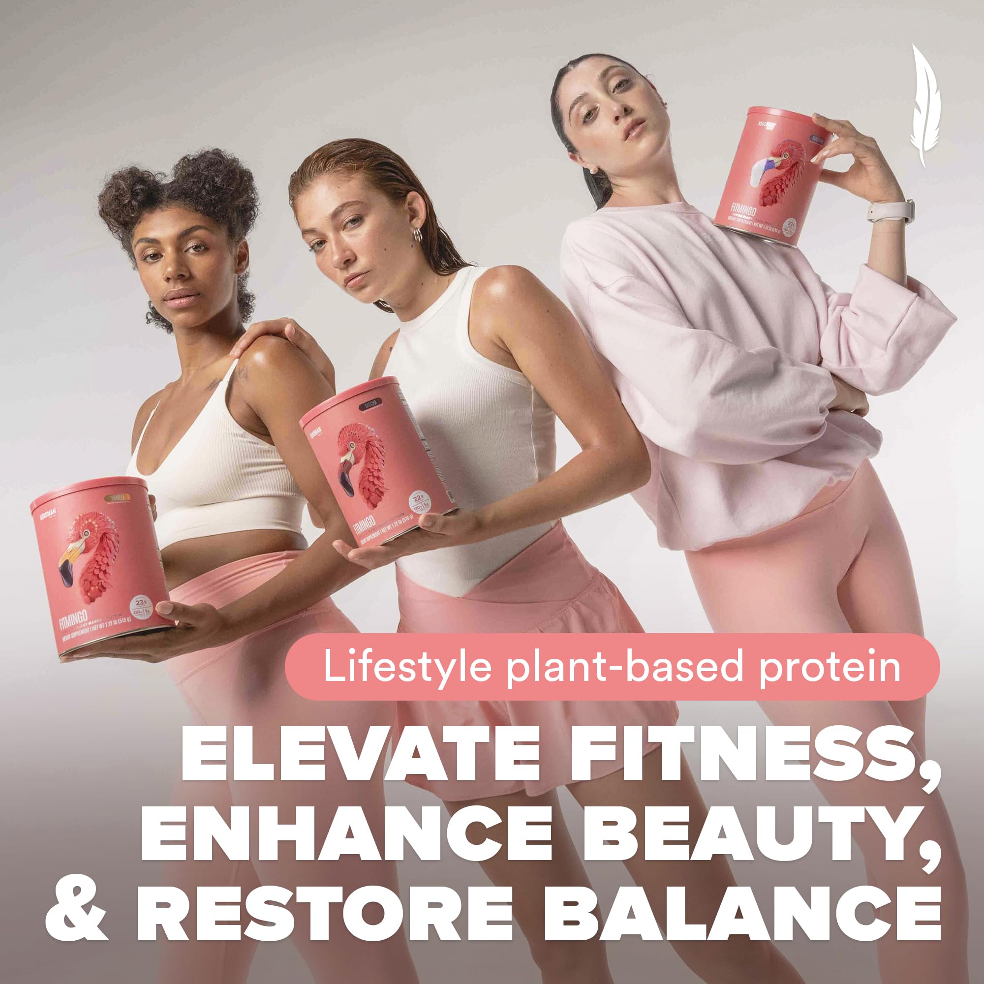 Fitmingo Vegan Protein Powder with Inositol, Collagen Boosters, Hyaluronic Acid and Vitamins | Low Carb, Dairy Free, Low Calorie | 23g Plant Based Blueberry Protein Powder with Myo-Inositol